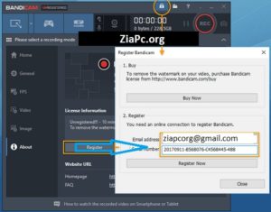 bandicam serial number and email 2017